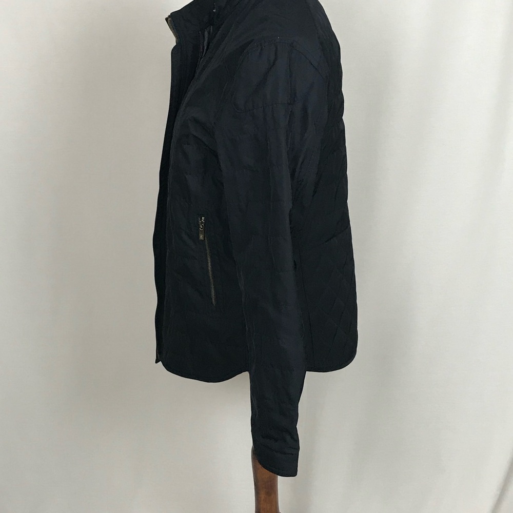 Navy Quilted Jacket - Picture 4 of 9